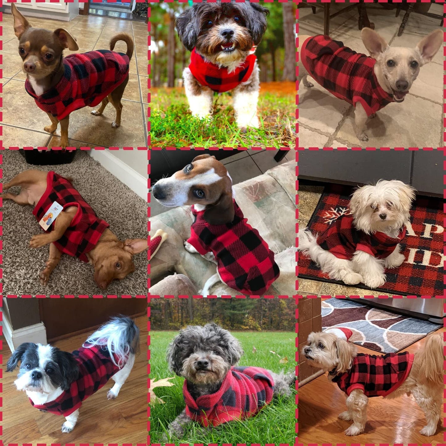 KOOLTAIL Fleece Dog Vest Clothes - Plaid Dog Sweater Pet Clothing with Pocket, Pet Winter Jacket Cold Winter Coat for Small Medium Dogs Animals & Pet Supplies > Pet Supplies > Dog Supplies > Dog Apparel Best4cat   