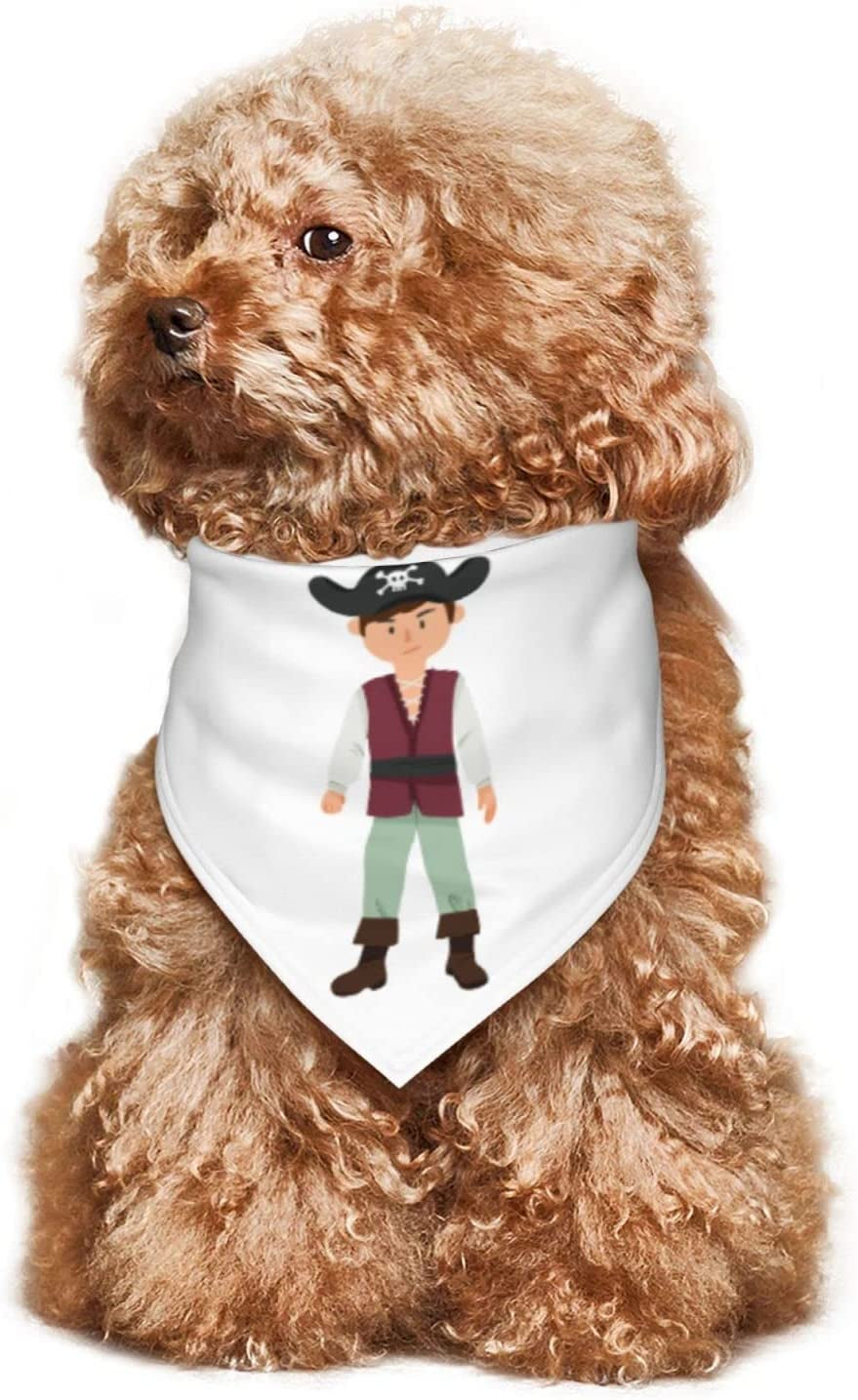 Pirate Wearing a Pirate Hat Pet Dog and Cat Decorative Triangle Scarf,Dog Bandana,Breathable and Stain Resistant. Animals & Pet Supplies > Pet Supplies > Dog Supplies > Dog Apparel ZALTAS   