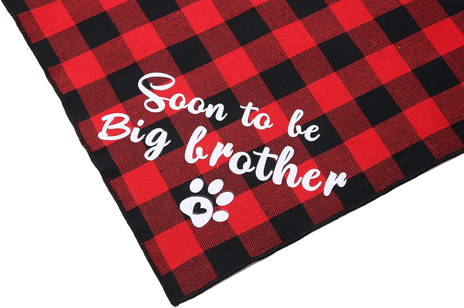 JPB 2 Pack Sooner to Be Big Brother Dog Bandana,Pet Baby Announcement Plaid Scarf Gender Reveal Accessories Animals & Pet Supplies > Pet Supplies > Dog Supplies > Dog Apparel JPB   