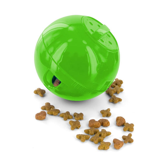 Petsafe Slimcat Interactive Feeder Ball for Cats, Fill with Food and Treats, Green