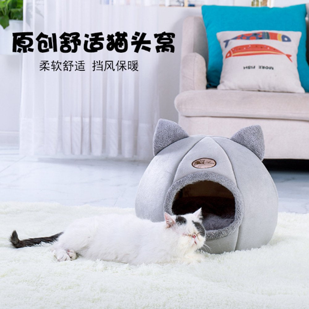 Warm Cat Bed Winter Soft Comfortable Pet Nest Indoor Semi-Enclosed Pet Cat Dog Sleeping Tent House Animals & Pet Supplies > Pet Supplies > Cat Supplies > Cat Beds Tickas   