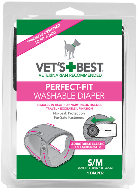 Vet'S Best Perfect Fit Washable Female Dog Diaper, S/M, 1 Ct