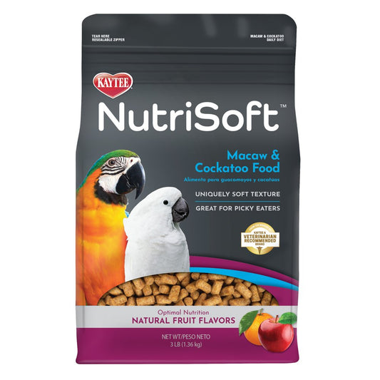 Kaytee Nutrisoft Macaw & Cockatoo Pet Bird Food 3 Lb. Animals & Pet Supplies > Pet Supplies > Bird Supplies > Bird Food Central Garden and Pet   