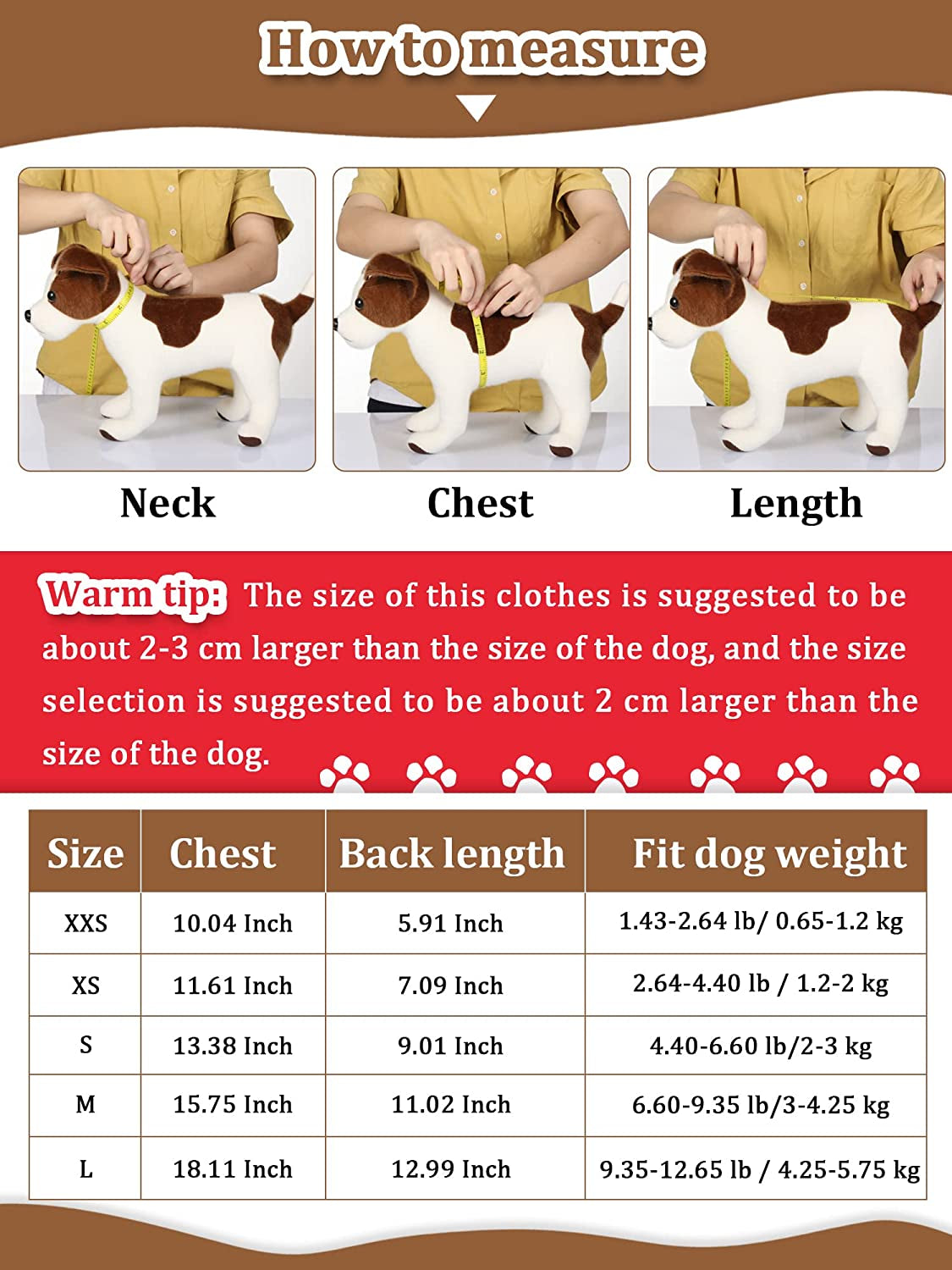 6 Pieces Dog Hoodie Dog Clothes Sweaters with Hat, Pet Winter Clothes Warm Hoodies Coat Sweater for Small Dogs Chihuahua (XS) Animals & Pet Supplies > Pet Supplies > Dog Supplies > Dog Apparel Syhood   