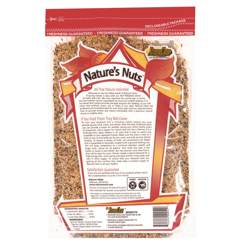 Nature'S Nuts Premium Finch Millet Wild Bird Food 25 Lb Animals & Pet Supplies > Pet Supplies > Bird Supplies > Bird Food Chuckanut Products Inc   