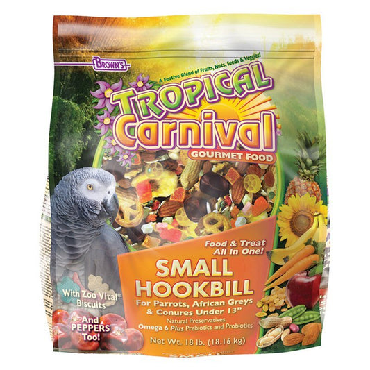 Brown'S Tropical Carnival Parrot Bird Food, 18 Lb Animals & Pet Supplies > Pet Supplies > Bird Supplies > Bird Food F.M. BROWN'S SONS, INC.   