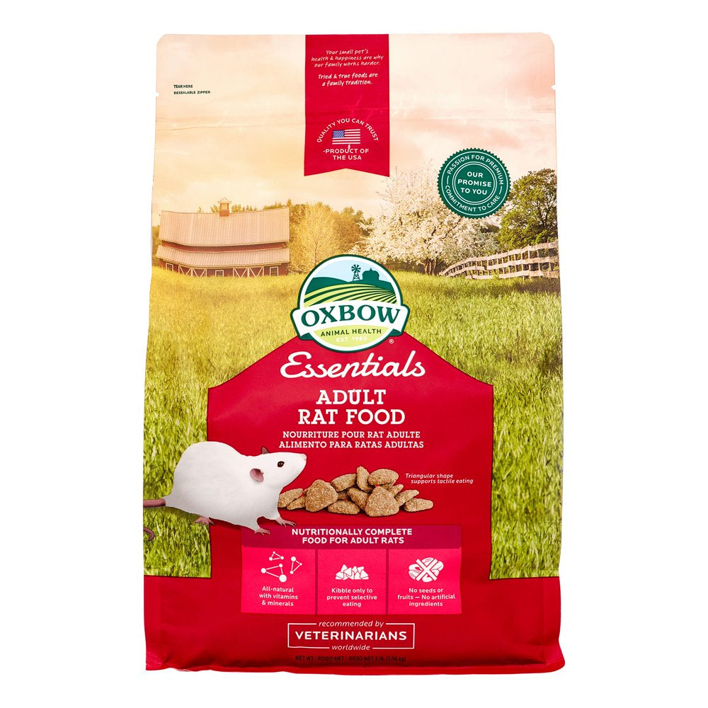 Oxbow Essentials Adult Rat Dry Food, 3 Lbs.