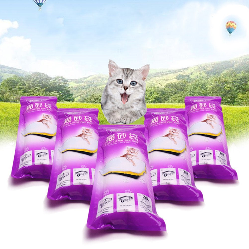 Juiluna 1 Bag of (7PCS) Cat Litter Bag Kitten Hygienic Litter Box Liners Pet Supplies (Large)