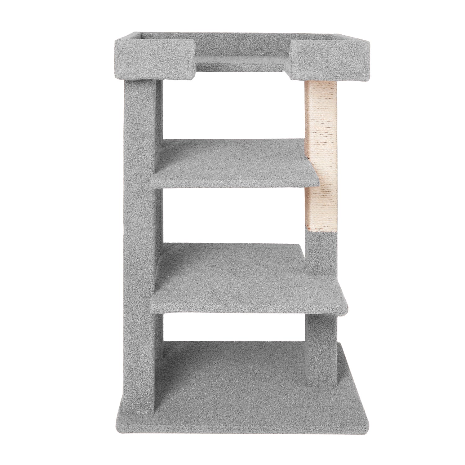 Naomi Home Multi-Level Cat Scratch Tower Wooden Furniture, Cat Home for Large, Small, Little Cats-Color: Beige Animals & Pet Supplies > Pet Supplies > Cat Supplies > Cat Furniture Naomi Home   