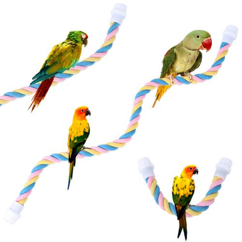 Visland Aigou Bird Spiral Rope Perch, Cotton Parrot Swing Climbing Standing Toys , Bird Training Stand Cage Accessories Animals & Pet Supplies > Pet Supplies > Bird Supplies > Bird Cage Accessories Visland L  