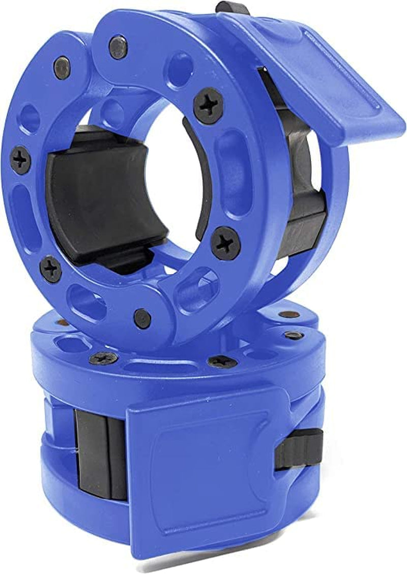 Clout Fitness Olympic Barbell Clamps Collars Quick Release Pair of Locking Weight Clips Fit 2 Inch Barbell for Weightlifting Animals & Pet Supplies > Pet Supplies > Dog Supplies > Dog Apparel Clout Fitness Blue Olympic 2" 