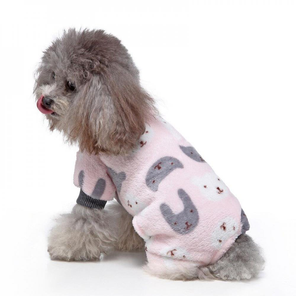 Sweetcandy Pet Pajamas for Dogs Winter Dog Clothes Lovely Snowflake Soft Fleece Pajamas for Small Medium Dogs Puppy Warm Dog Clothing 4-Legged Coat Apparel Costume Animals & Pet Supplies > Pet Supplies > Dog Supplies > Dog Apparel SweetCandy   