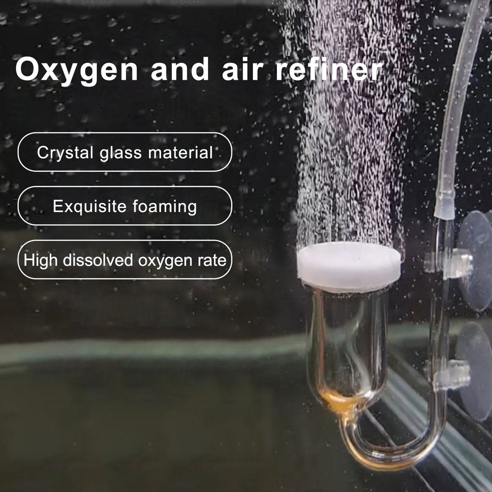 Ankishi Glass Oxygen Refiner Air Stone Fish Tank Bubble Diffuser Animals & Pet Supplies > Pet Supplies > Fish Supplies > Aquarium Air Stones & Diffusers Ankishi   
