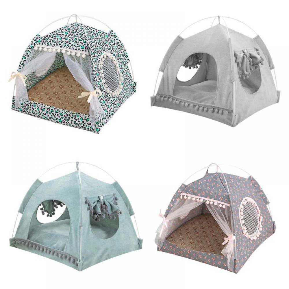 Stibadium Pet Tent Cave Bed for Cat Small Dog, with Removable Washable Cushion Pillow, Portable Folding Cat Tent Kitten Bed Cat Hut Microfiber Cozy Cave, S-XL Animals & Pet Supplies > Pet Supplies > Cat Supplies > Cat Beds Stibadium   