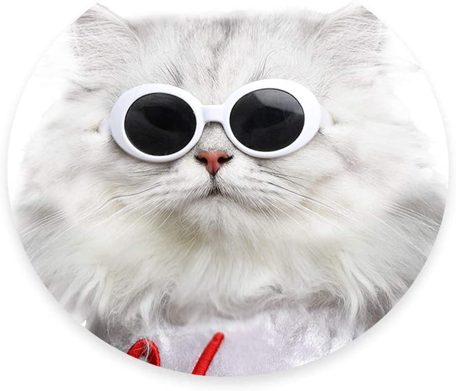 Eonpet Alien Pet Sunglasses, Cat and Dog Sunglasses, Cat and Dog Glasses Eyewear Photos Props Accessories Cosplay Glasses (Cow Pattern, Alien Glasses) Animals & Pet Supplies > Pet Supplies > Dog Supplies > Dog Apparel Miufish White Alien glasses 