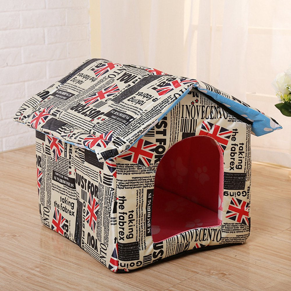 VERMON Waterproof Dog House Lovely Wear-Resistant Foldable Pet Shelter for Home Animals & Pet Supplies > Pet Supplies > Dog Supplies > Dog Houses VERMON   