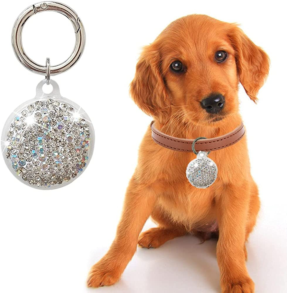 Bling Diamond Airtag Case Keychain, Crystal Airtag Holder for Luggage Dog Cat Pet Collar Electronics > GPS Accessories > GPS Cases RANXIZY   