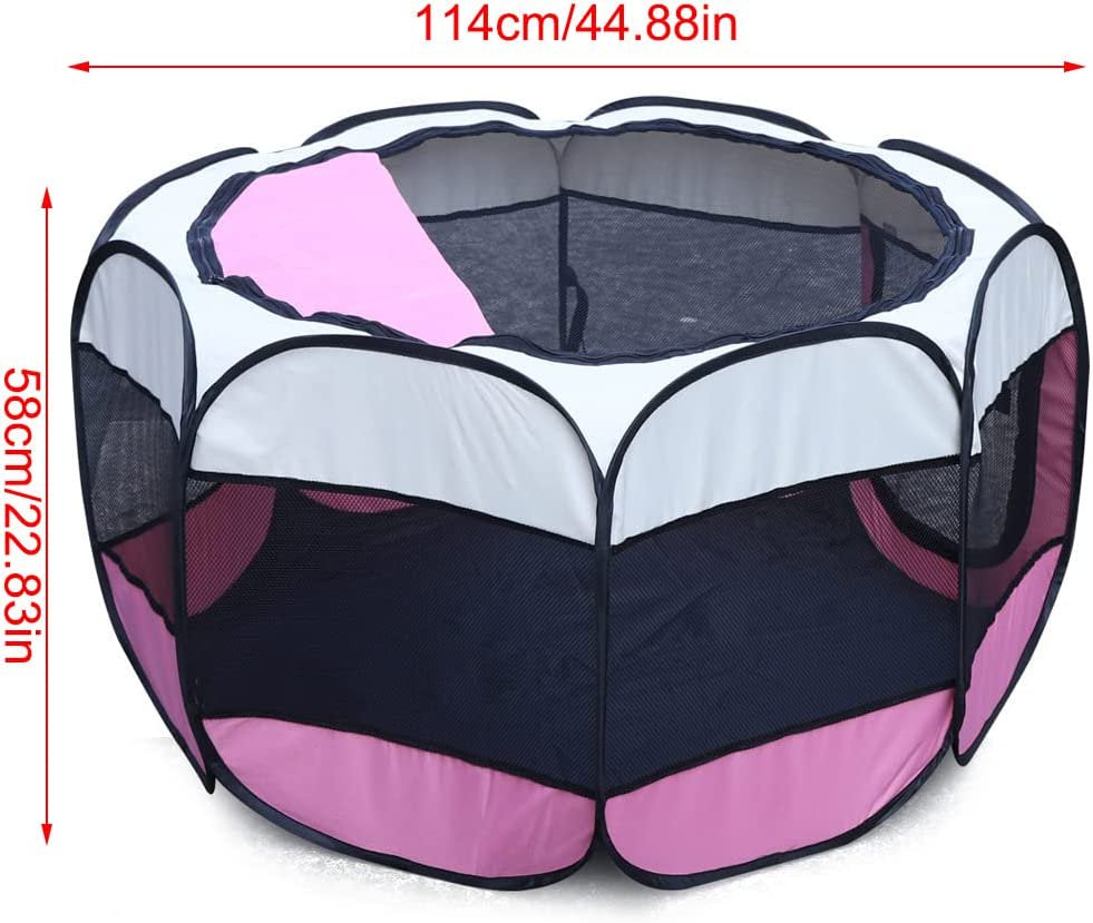 FETCOI Foldable Dog Cat Tent Pet Playpen Portable Exercise Kennel Fence 8-Panel Animals & Pet Supplies > Pet Supplies > Dog Supplies > Dog Kennels & Runs FETCOI   