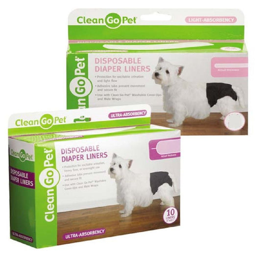 Disposable Doggy Diaper Liners Light Absorbancy Dog House Potty Training 44 Pack Animals & Pet Supplies > Pet Supplies > Dog Supplies > Dog Diaper Pads & Liners Clean Go Pet   