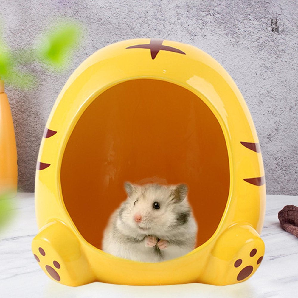 Ceramic Hamster House Habitat Cage Toy Summer and Cool Small Animal Mini Bed Pet Nesting Hideout Nest for Chinchilla Hedgehog Gerbil C Animals & Pet Supplies > Pet Supplies > Small Animal Supplies > Small Animal Habitats & Cages perfk   
