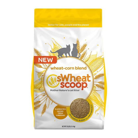 Pestell Pet Products Scoop Wheat-Corn Blend Unscented Clumping Cat Litter Bag&#44; 25 Lbs