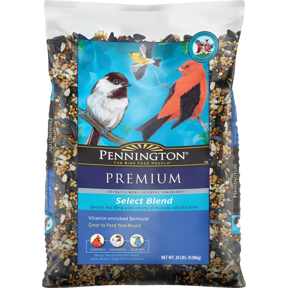 Pennington Wild Bird Premium Select Blend Feed and Seed, 20 Lb. Animals & Pet Supplies > Pet Supplies > Bird Supplies > Bird Food Pennington 20 lbs  