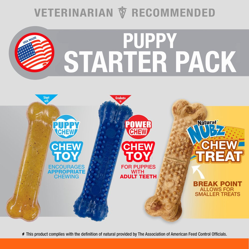 Nylabone Puppy Starter Pack - up to 25 Lbs. Animals & Pet Supplies > Pet Supplies > Dog Supplies > Dog Toys Central Garden and Pet   