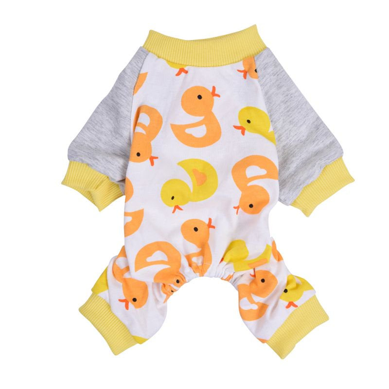Dog Cotton Pajamas Sleepwear Small Dog Soft Clothes Pet Jumpsuit Coat Apparel Animals & Pet Supplies > Pet Supplies > Dog Supplies > Dog Apparel Esho XS Yellow 