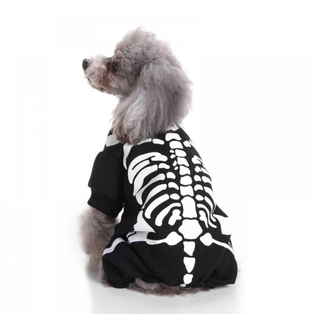 Topumt Pet Dogs Jumpsuit Halloween Skeleton Dog Costumes Clothes Apparel for Puppy Dog Cat Animals & Pet Supplies > Pet Supplies > Cat Supplies > Cat Apparel Topumt   