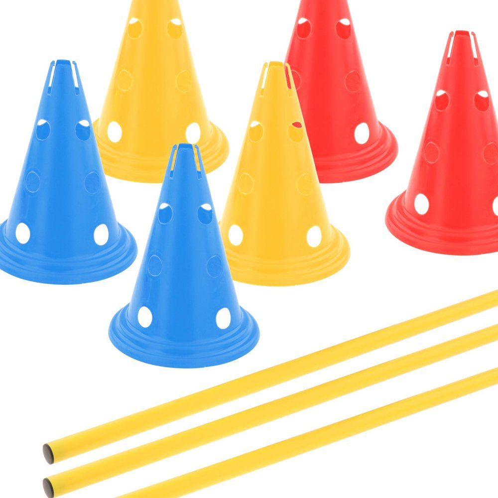 Hurdle Cones Course Obedience Jump Hoop Pole Equipment Agility Slalom Training Multifunctional Dogs Jump Obstacle for Exercise Jump Training