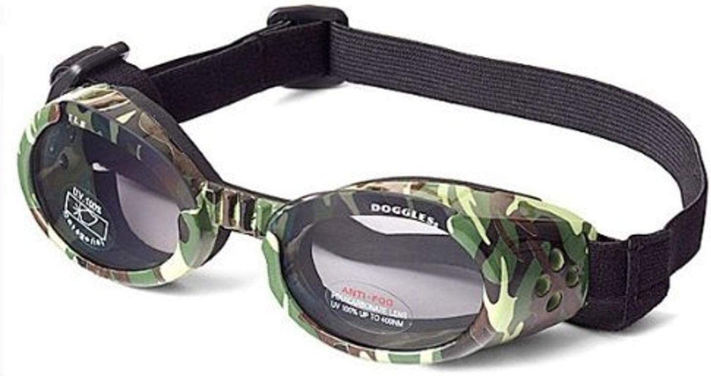 Doggles ILS Dog Goggle Sunglasses in Green Camo / Smoke Lens Large Animals & Pet Supplies > Pet Supplies > Dog Supplies > Dog Apparel Doggles, LLC 1 XS 