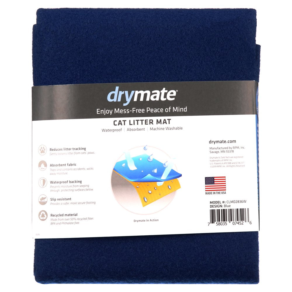 Drymate, Cat Litter Mat, Extra Large, Blue Animals & Pet Supplies > Pet Supplies > Cat Supplies > Cat Litter Box Mats Drymate   