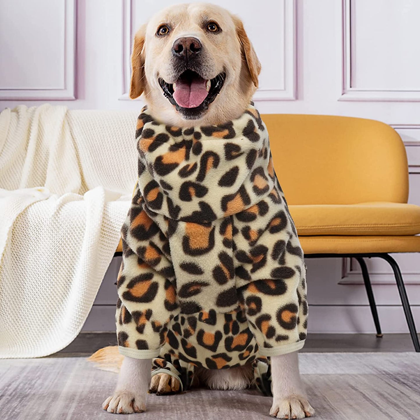 ROZKITCH Dog Winter Coat Soft Fleece Pullover Pajamas, Pet Windproof Warm Cold Weather Jacket Vest with Reflective Zipper, Onesie Jumpsuit Apparel Outfit Clothes for Small Medium Large Dog Brown L Animals & Pet Supplies > Pet Supplies > Dog Supplies > Dog Apparel ROZKITCH   