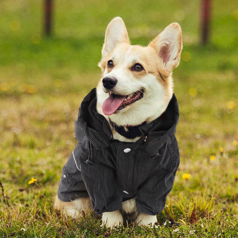 Kuoser Dog Rain Coat Pet Hooded Rain Jacket Waterproof Poncho Rainwear for Small Medium Dogs Animals & Pet Supplies > Pet Supplies > Dog Supplies > Dog Apparel Kuoser   
