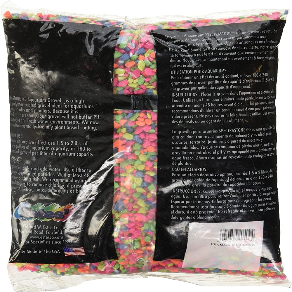 Spectrastone Permaglo Rainbow Aquarium Gravel for Freshwater Aquariums, 5-Pound Bag Animals & Pet Supplies > Pet Supplies > Fish Supplies > Aquarium Gravel & Substrates Spectrastone   