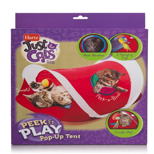 Hartz Just for Cats Peek and Play Pop-Up Tent Cat Toy