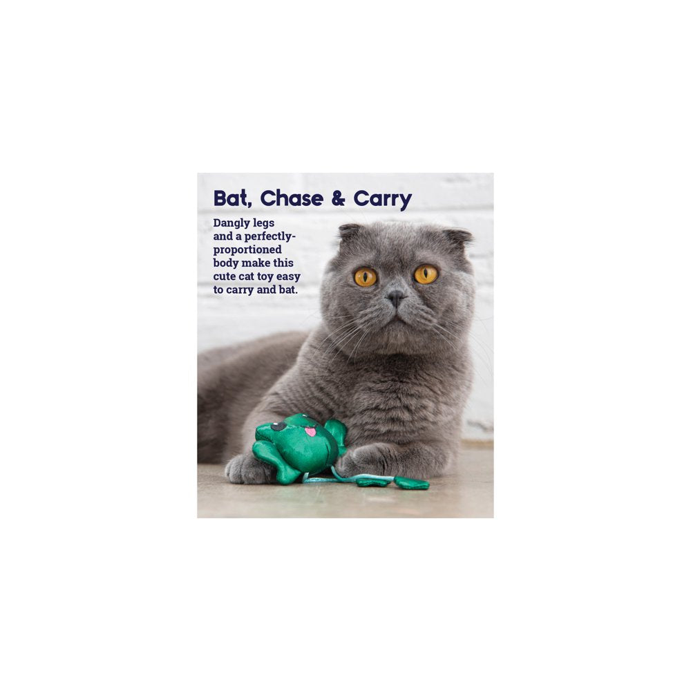 Petstages Toss 'N Dangle Frog Catnip Cat Toy, Green, One-Size Animals & Pet Supplies > Pet Supplies > Cat Supplies > Cat Toys Petstages   