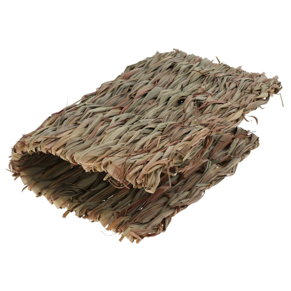 Natural Woven Bed Mat for Small Animal Bunny Bedding Nest Chew Toy Bed Animals & Pet Supplies > Pet Supplies > Small Animal Supplies > Small Animal Bedding Colcolo   