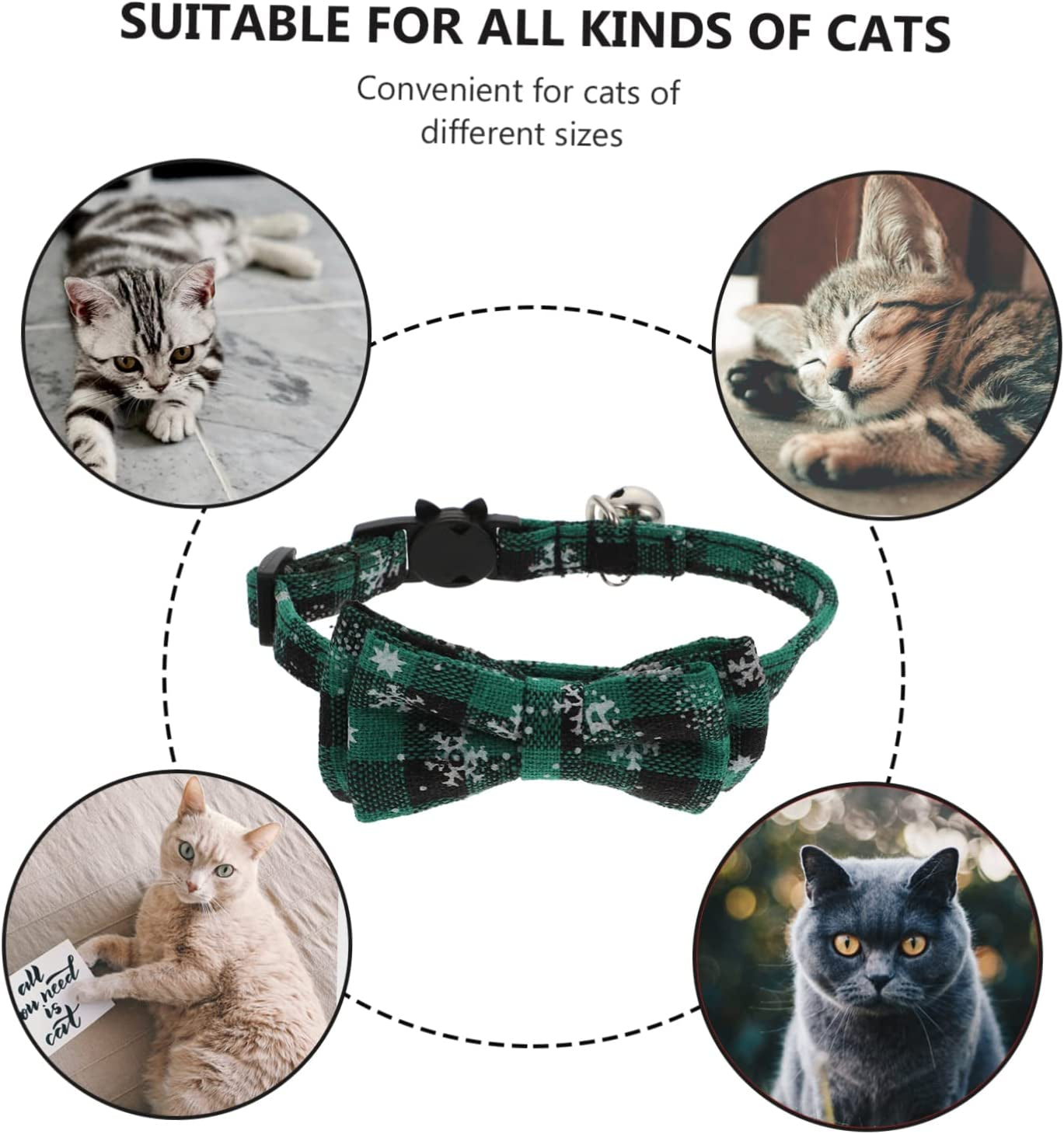 LIFKICH 1Pc Bow Costume Collars with Printing Tie Cosplay Design Green Classic Neck Xmas Cat Cute Collar Puppy Dog Accessories Bandana Neckband Decorative Festival Themed Christmas Belt Animals & Pet Supplies > Pet Supplies > Dog Supplies > Dog Apparel LIFKICH   