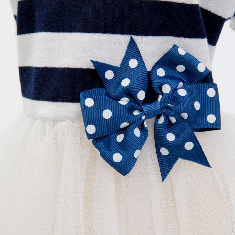 Small Dog Dress 2 Packs - Cute Tutu Princess Dress for Girl Dogs, Puppy Shirts Vest Pet Apparel for Small Dogs and Cats in Wedding Holiday Spring Summer, Strip, S Animals & Pet Supplies > Pet Supplies > Cat Supplies > Cat Apparel JANDEL   