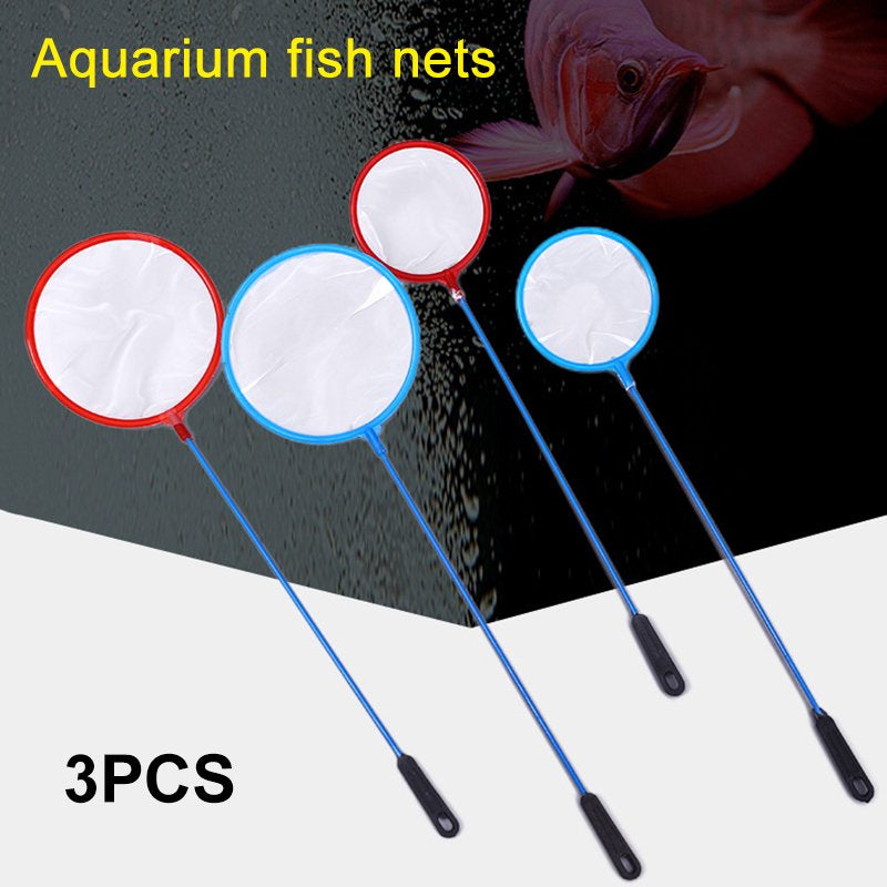 Valinks 3Pcs/Set Fish Net Artemia Shrimp Filter Mini Portable High Density Mesh Filter Net Aquarium Cleaning