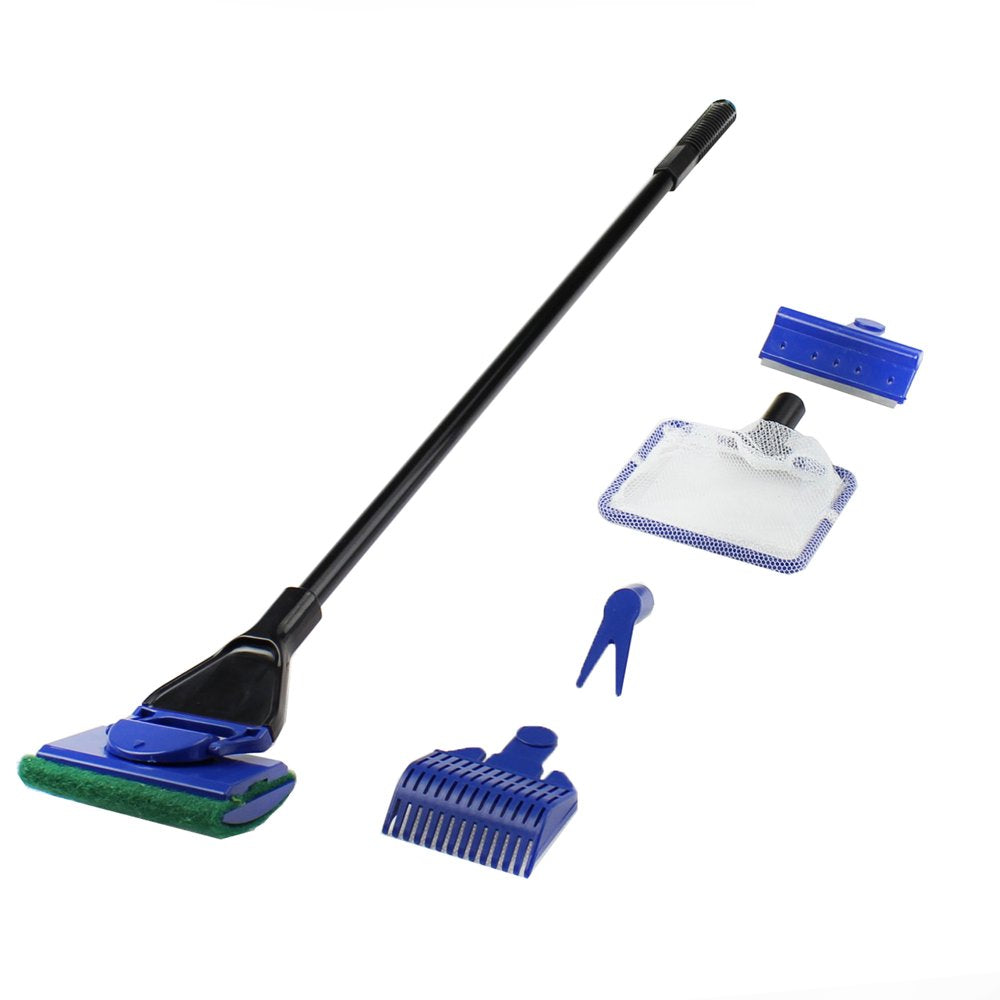 Aquaneat Aquarium Cleaning Set, 5 in 1 Fish Tank Tools Including Fish Net, Algae Scraper Animals & Pet Supplies > Pet Supplies > Fish Supplies > Aquarium Fish Nets AquaNeat Unstretchable  