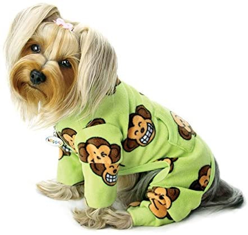 Klippo Silly Monkey Fleece Turtleneck Pajamas/Bodysuit/Loungewear/Coverall - Lavender - Medium Animals & Pet Supplies > Pet Supplies > Dog Supplies > Dog Apparel Klippo Pet LIME X-SMALL 