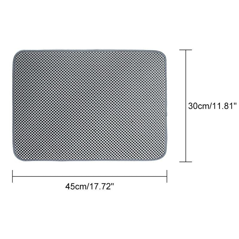 Cat Litter Mat, Double Layer Honeycomb Waterproof Urineproof Washable Litter Trapping Mat for Litter Boxes Easy Clean Animals & Pet Supplies > Pet Supplies > Cat Supplies > Cat Litter Box Mats Popvcly   