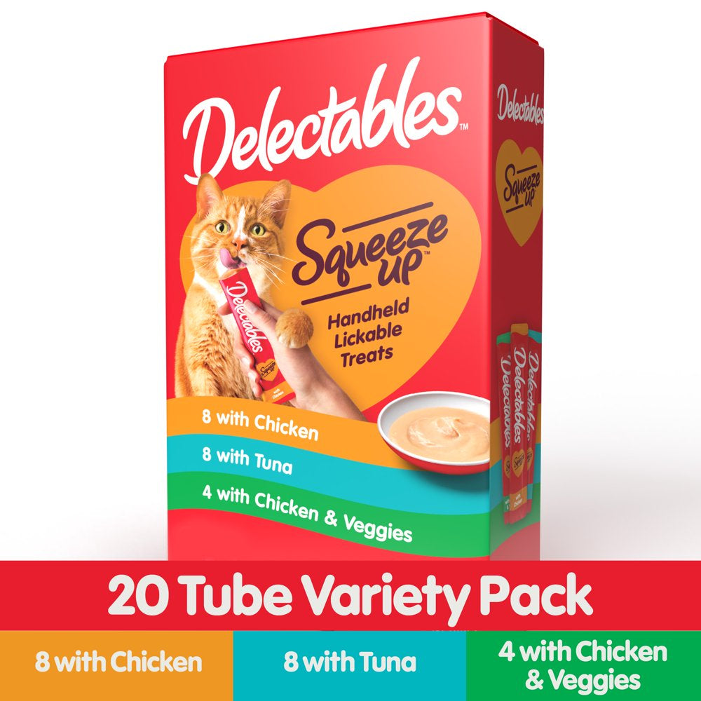 Delectables Squeeze up Tuna, Chicken & Vegetables Flavor Topper for Cat, 0.5 Oz. (20 Count) Animals & Pet Supplies > Pet Supplies > Cat Supplies > Cat Treats Hartz Mountain Corp   