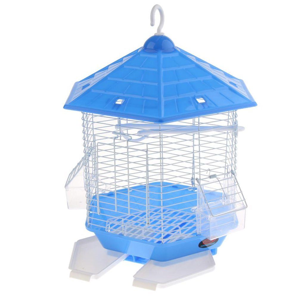 Pavilion-Shaped Pets Bird Cage with Stand K, for Small Animals Parrot Cockatiel Cockatoo Parakeet Finches Indoor and Outdoor Red Animals & Pet Supplies > Pet Supplies > Bird Supplies > Bird Cages & Stands Colcolo Blue  