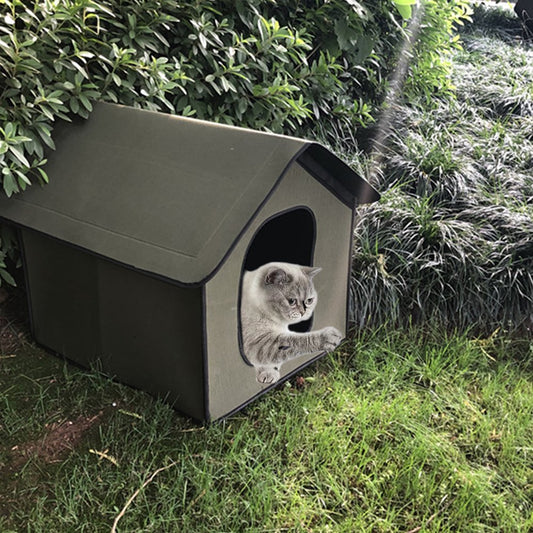 Pet House Outdoor Rainproof Dog House Cute and Durable Pet Nest Animals & Pet Supplies > Pet Supplies > Dog Supplies > Dog Houses WYYXO / Army green, medium 