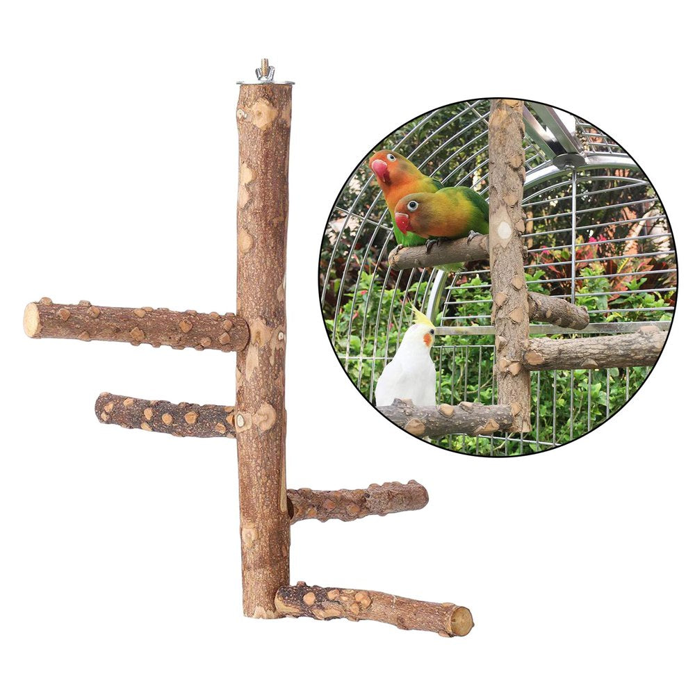 Bird Perch Nature Wood Branches Stand Toys in Bird Cage for 3 or 4 Small Medium Parrots Budgies Parakeet Cockatiels Lovebirds - M 10X25Cm Animals & Pet Supplies > Pet Supplies > Bird Supplies > Bird Cages & Stands Gazechimp   