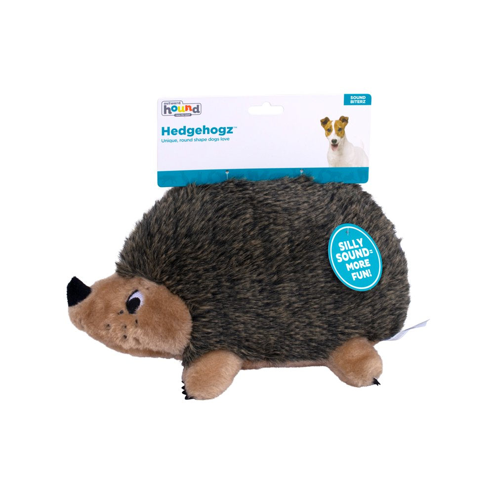 Outward Hound Hedgehogz Grunting Plush Dog Toy, Brown, Medium Animals & Pet Supplies > Pet Supplies > Dog Supplies > Dog Toys Outward Hound Holdings   