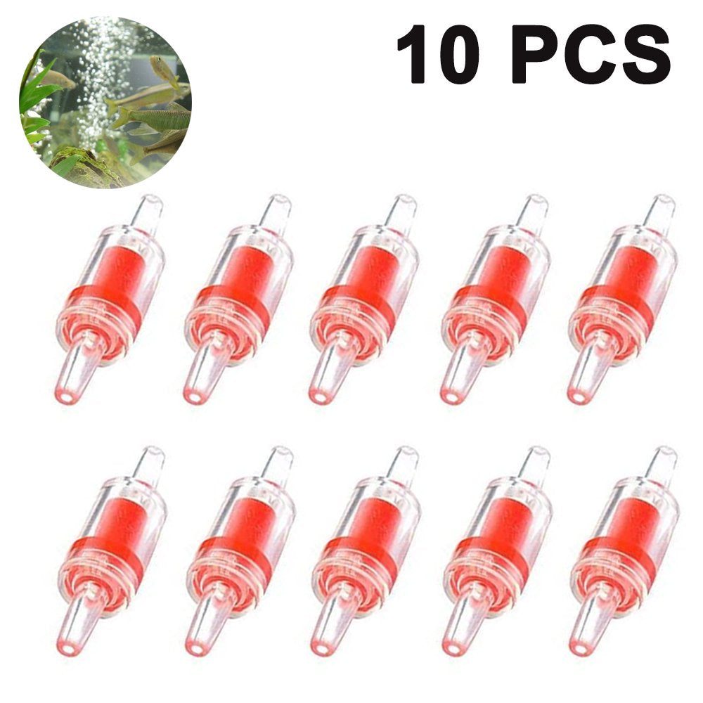 Plastic One Way Non-Return Check Valves 10Pcs Aquarium Air Pump Accessories for Fish Tank Air Line Tube Tubing Hose Pipe Fitting Animals & Pet Supplies > Pet Supplies > Fish Supplies > Aquarium & Pond Tubing Namotu   